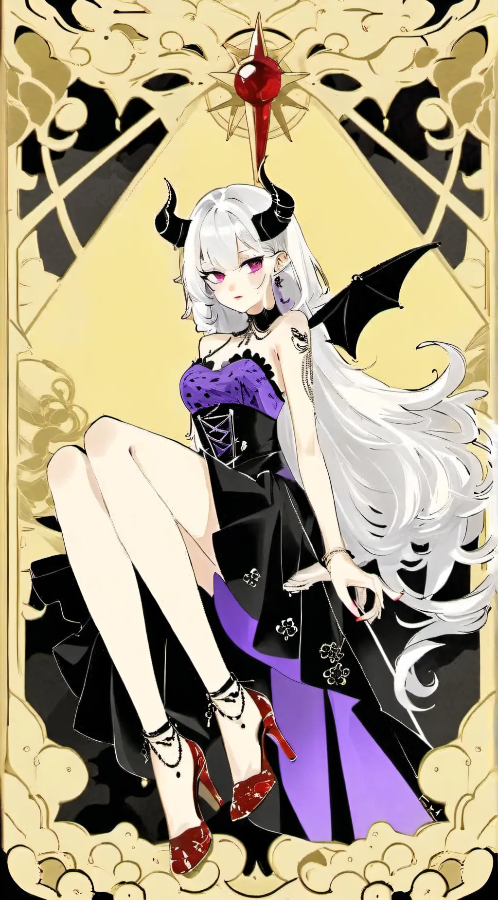 ai character: Mha Demon Queen  background