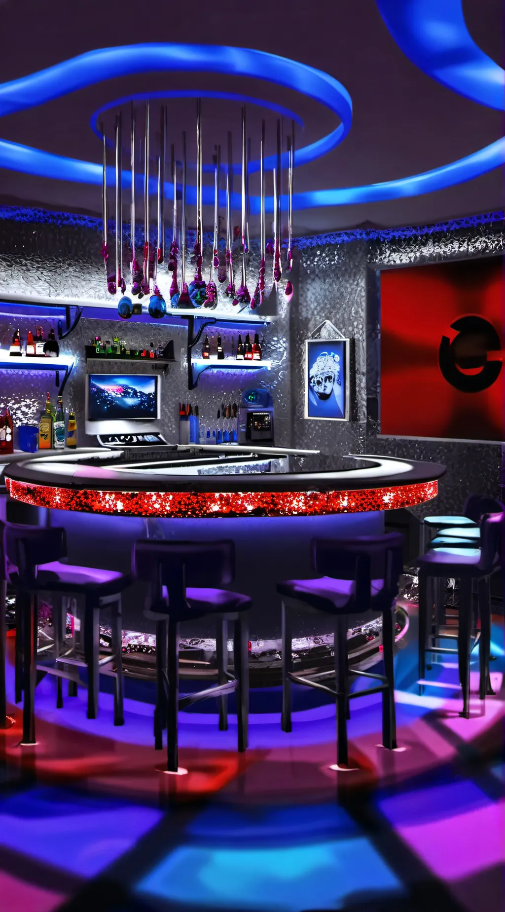 ai character: rave party  background