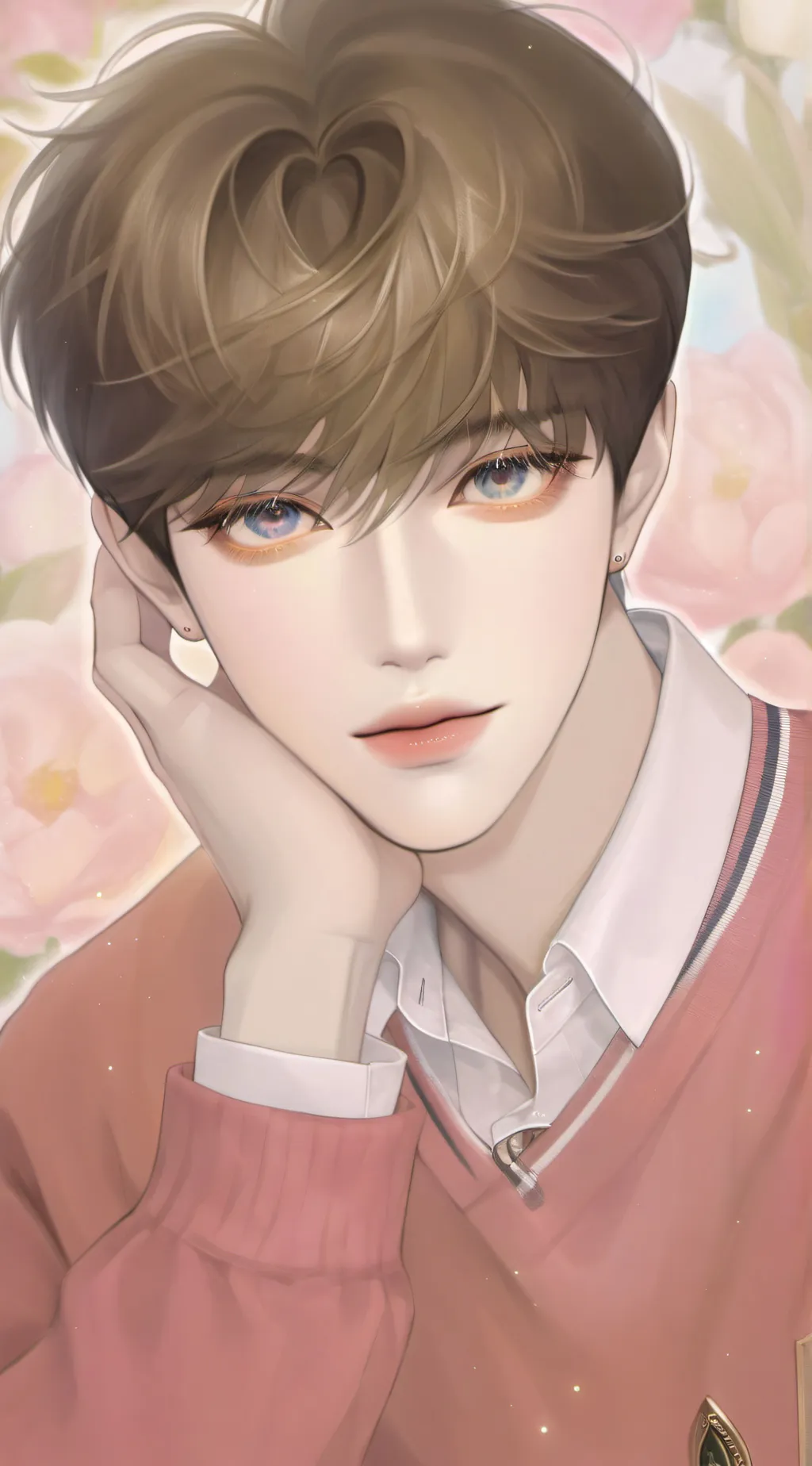 ai character: 🌸👒Kaito🩷🍬 background