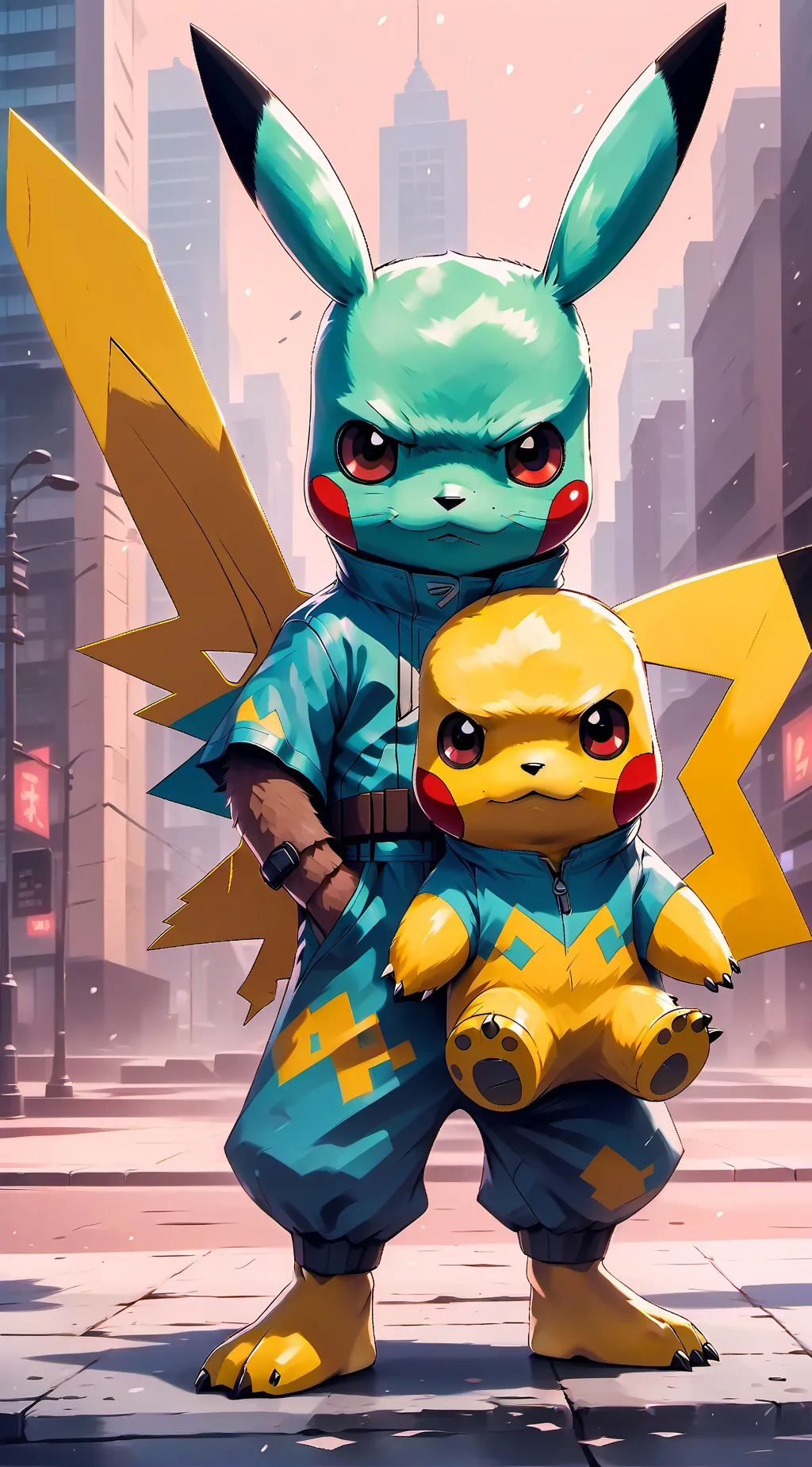 ai character: deku and denki background