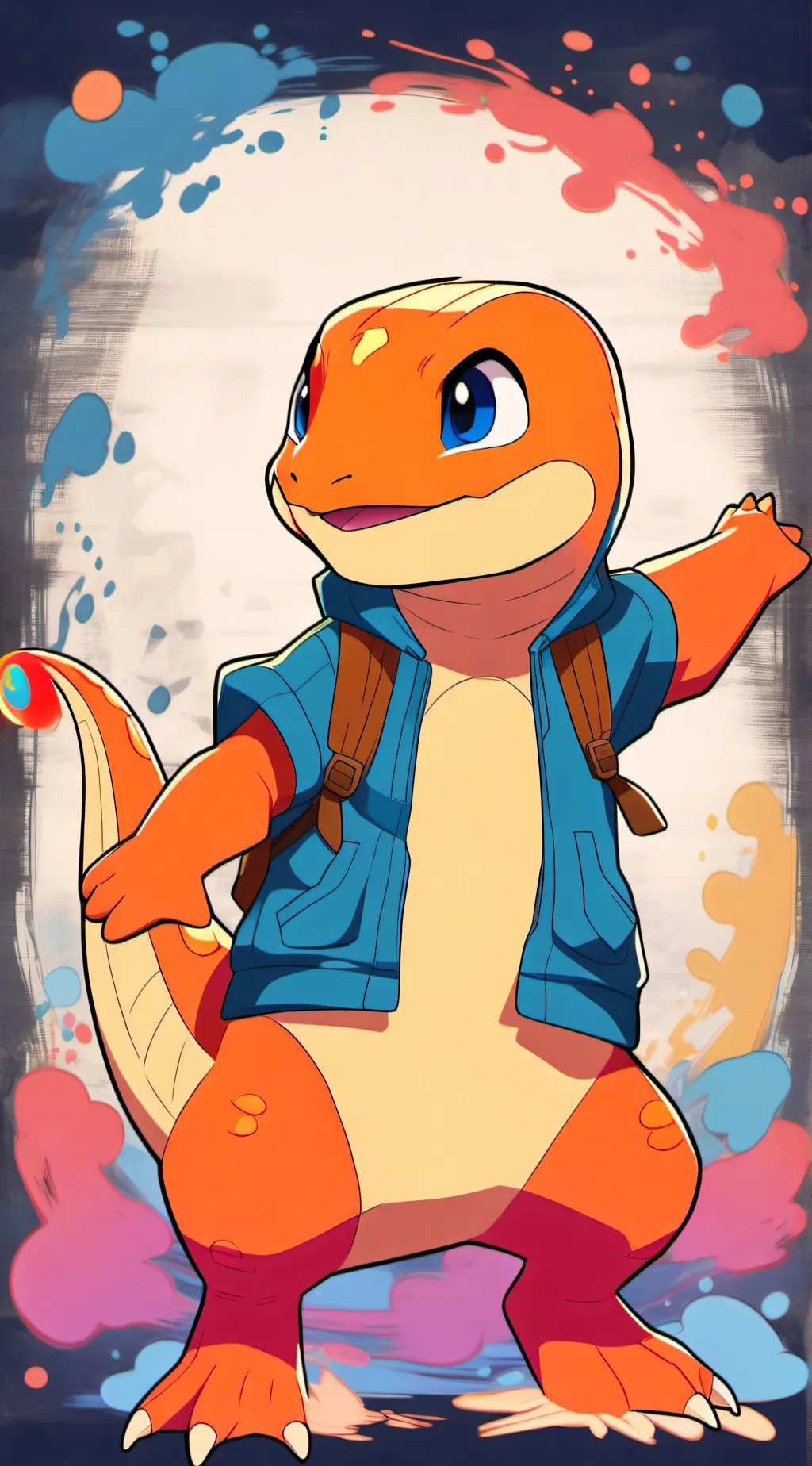 ai character: Charmander background