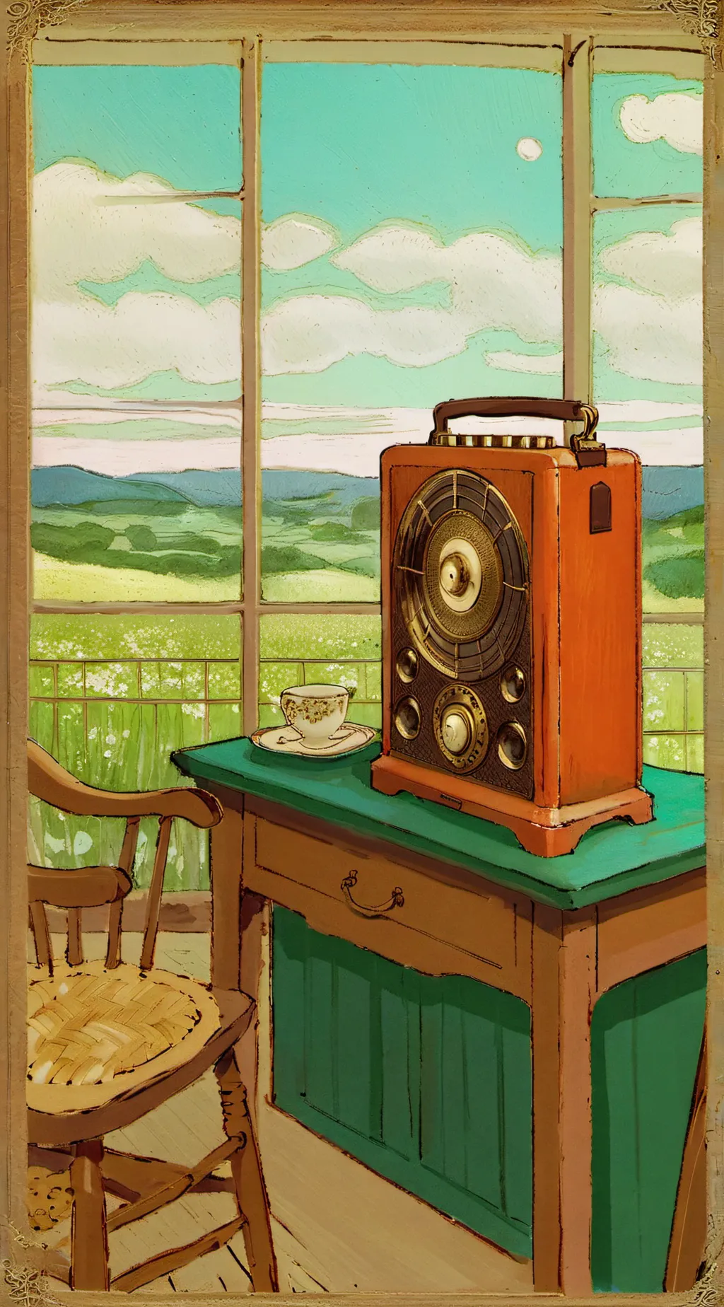 ai character: Alastor 📻 🦌  background