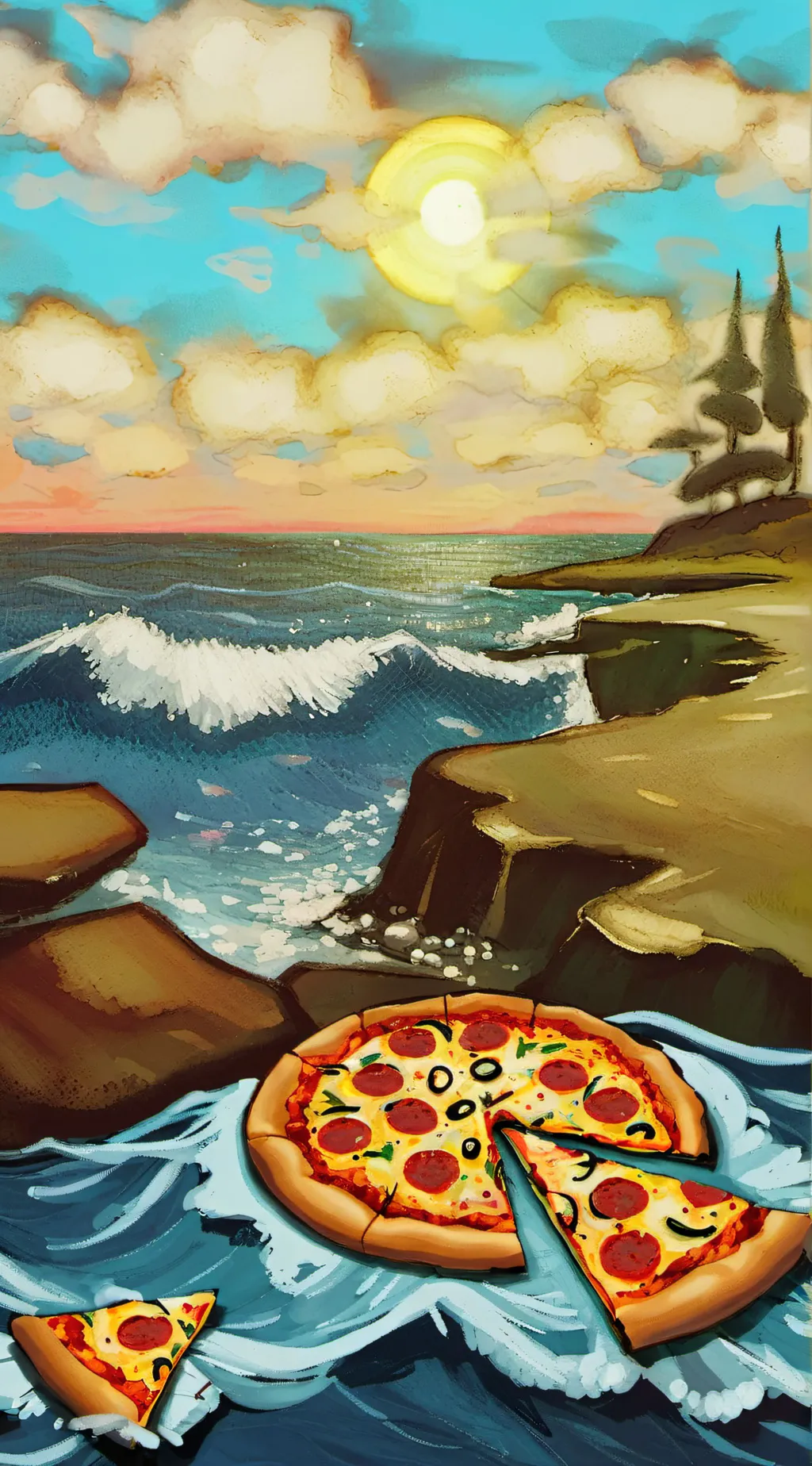 ai character: 🍕 PIZZA 🍕 background