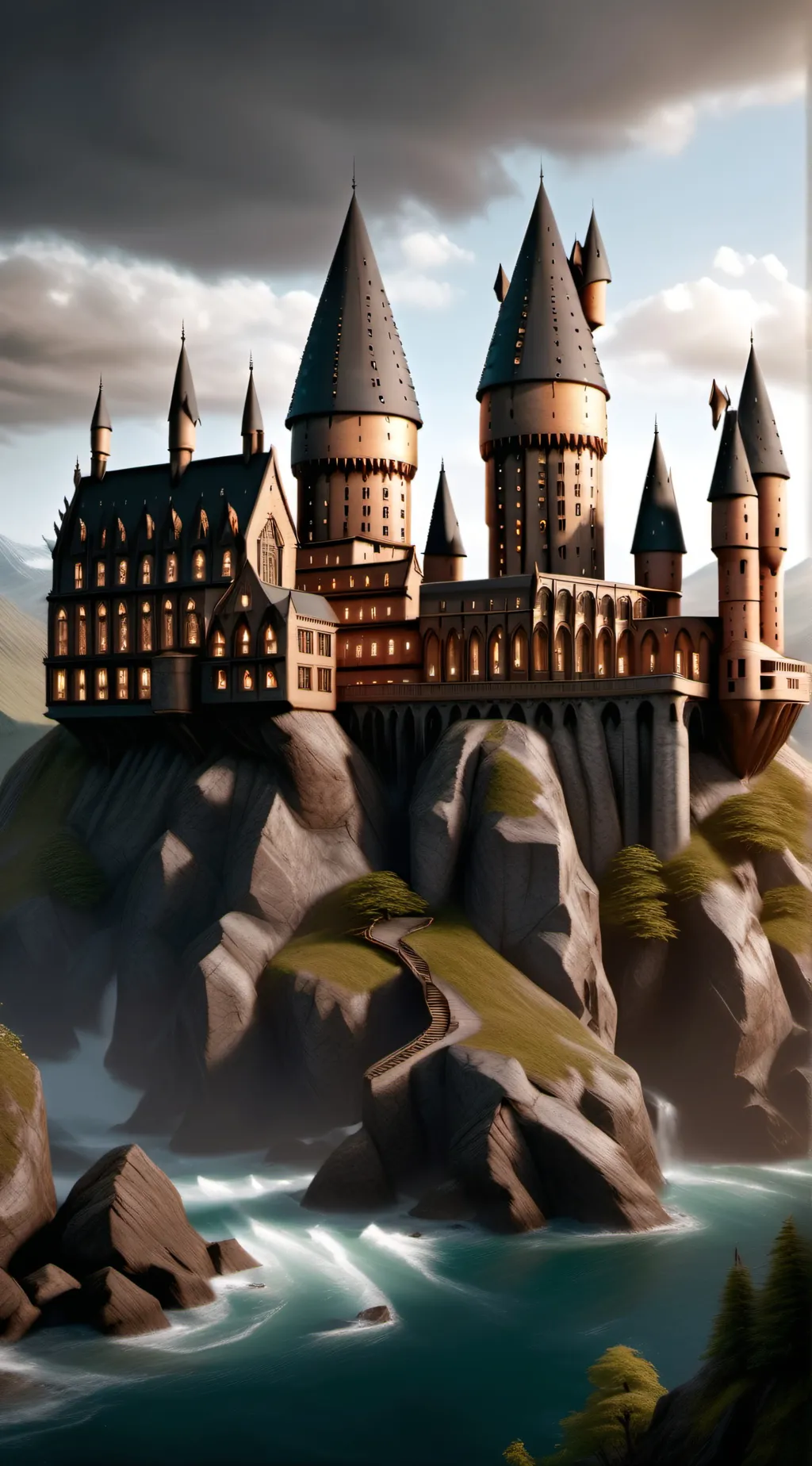 ai character: Hogwarts  background