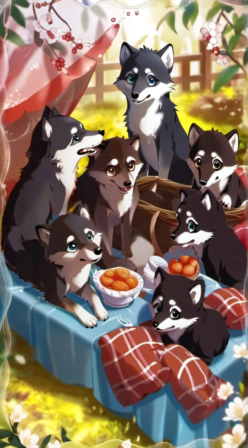 ai character: Wolf cubs background