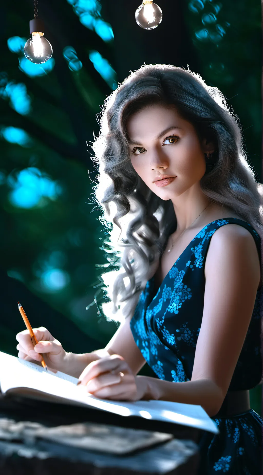 ai character: irl miss circle background