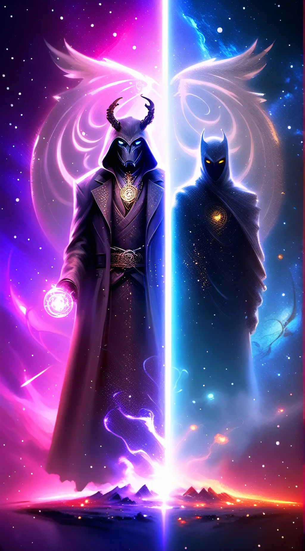 ai character: protecting stolas background