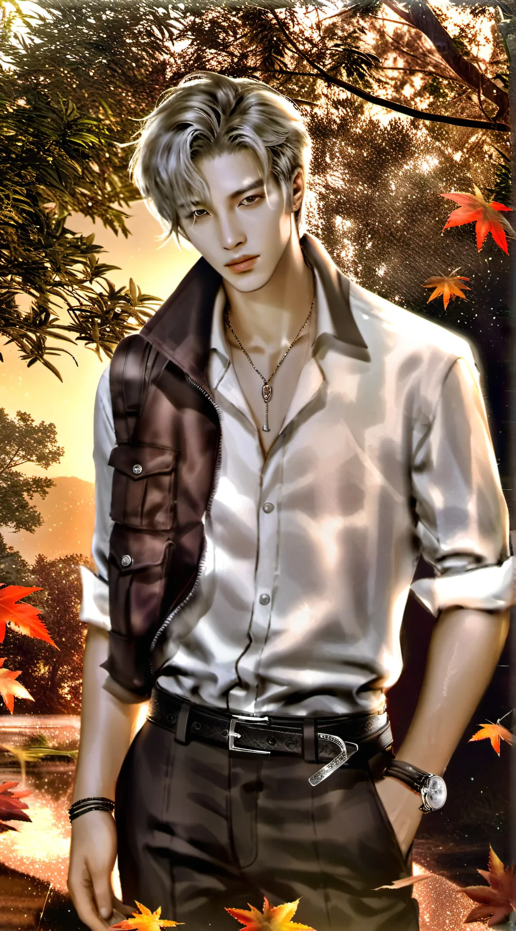 ai character: Hyunjin(skz)  background