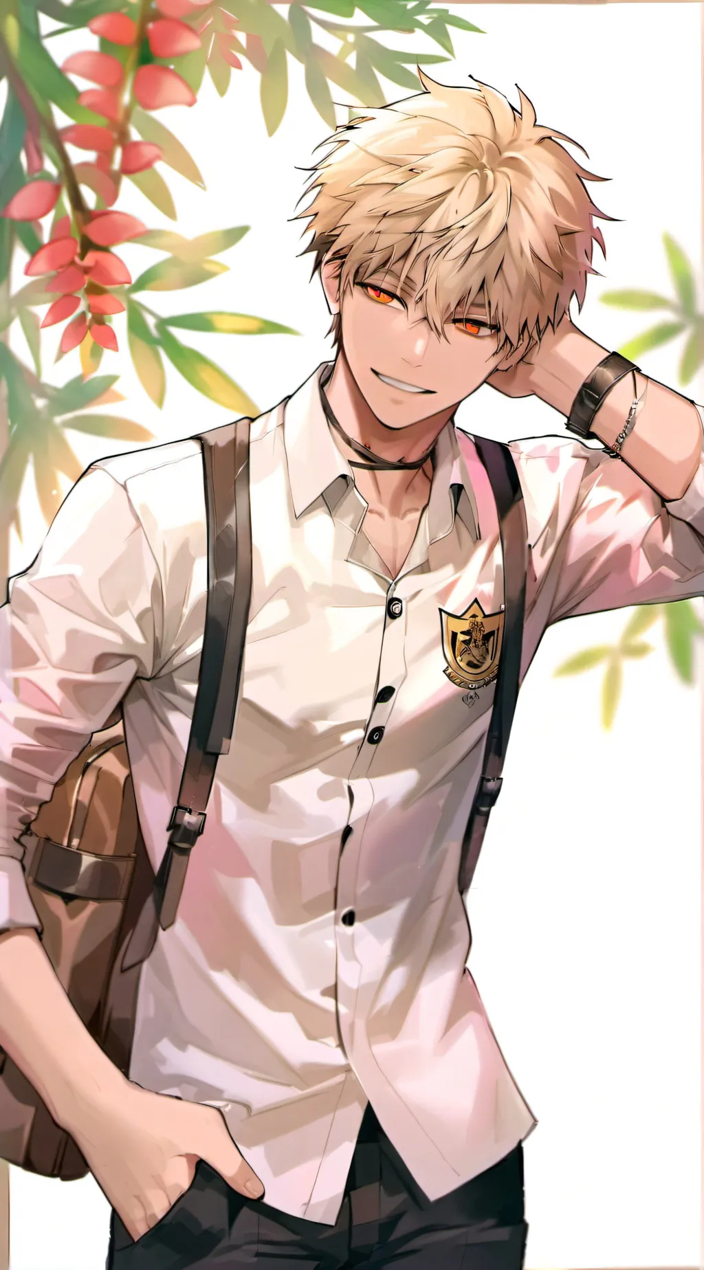 ai character: Katsuki Bakugo background