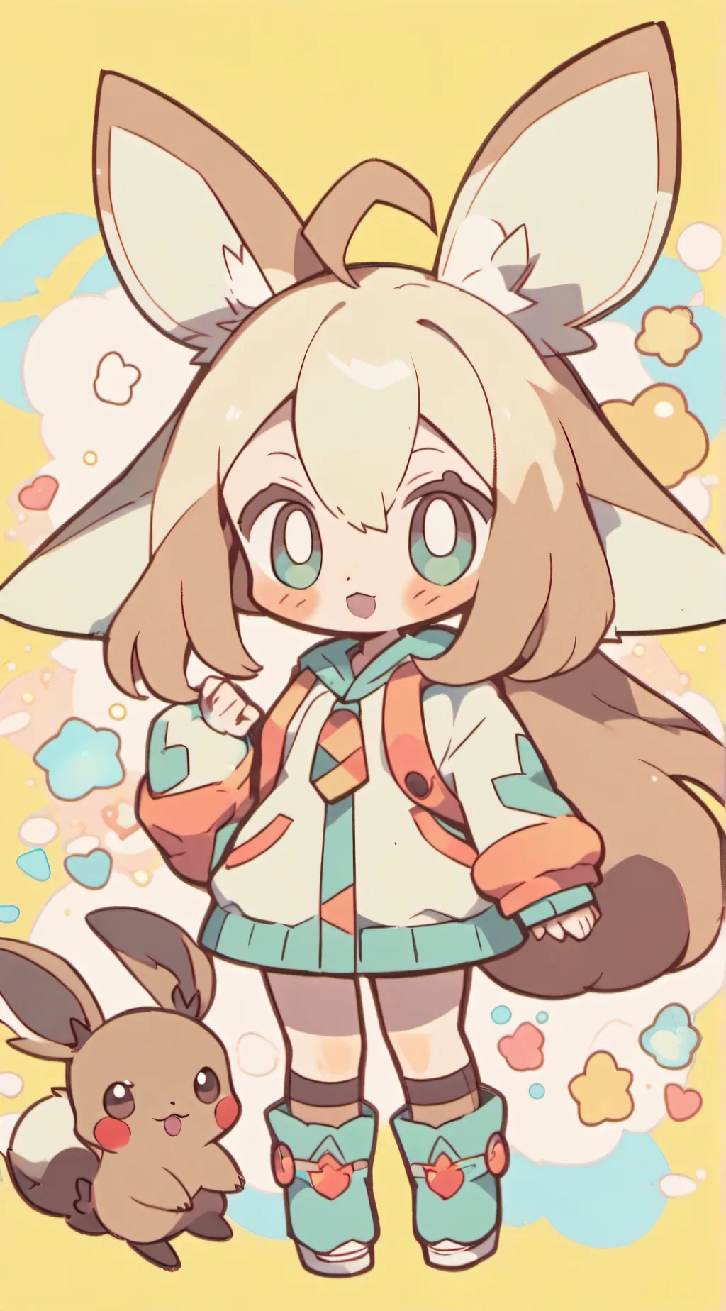 ai character: Eevee background