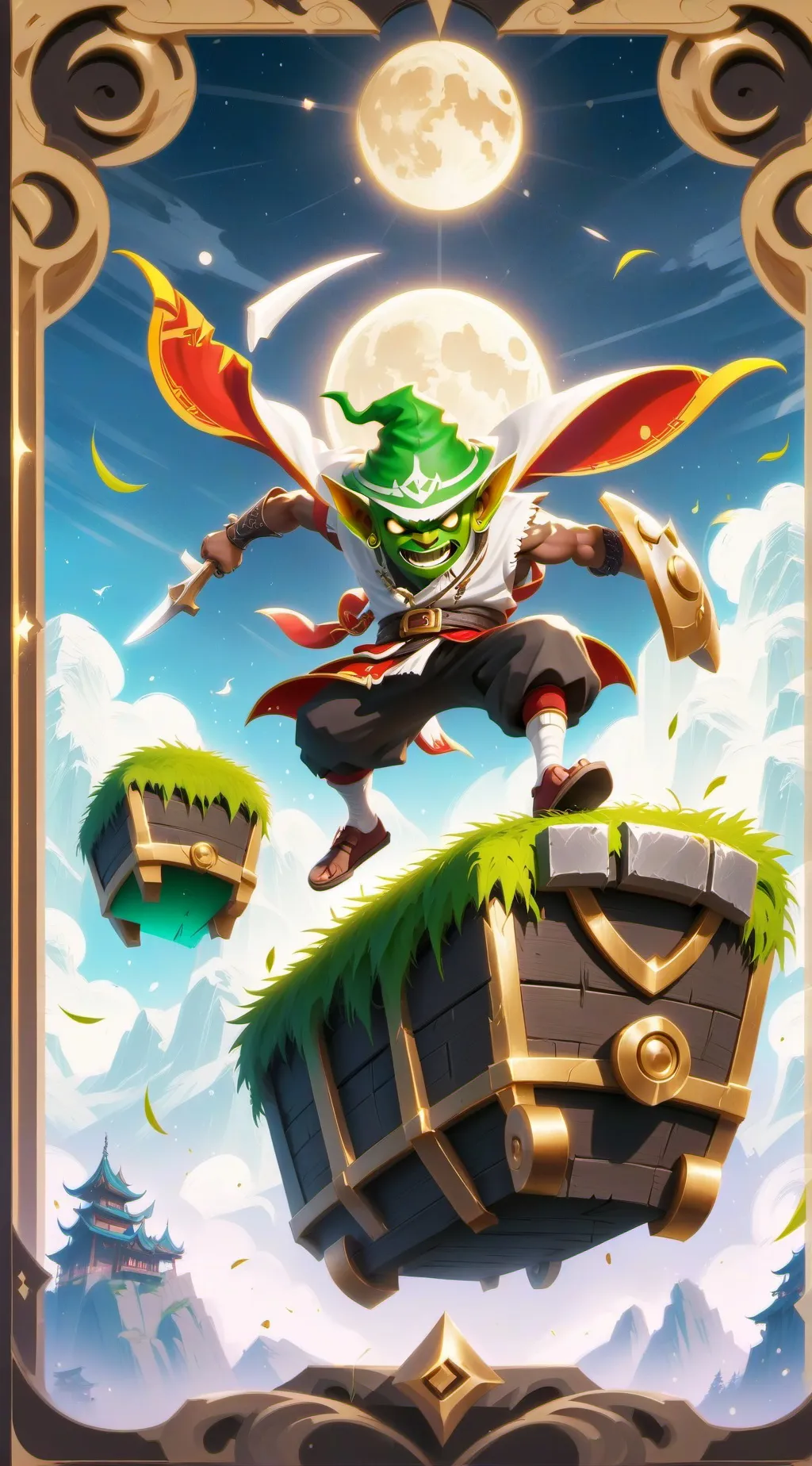 ai character: Oil background