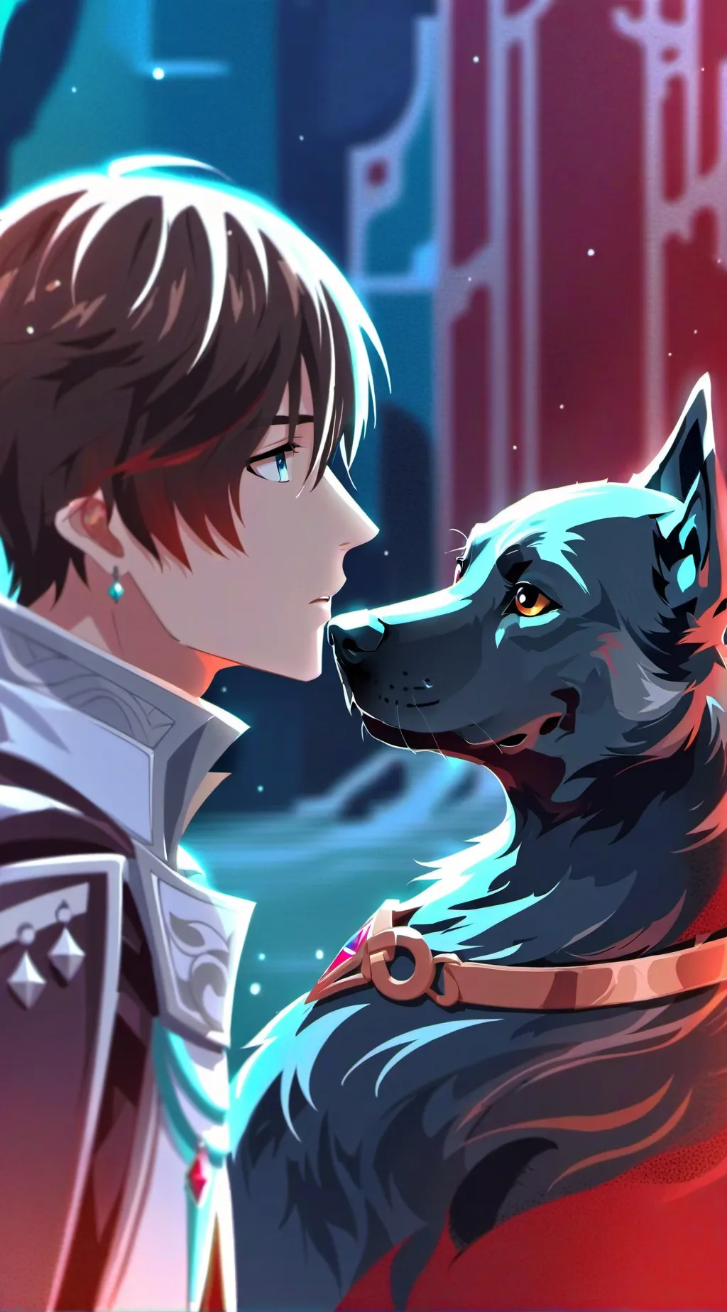 ai character: dog dog x yn background
