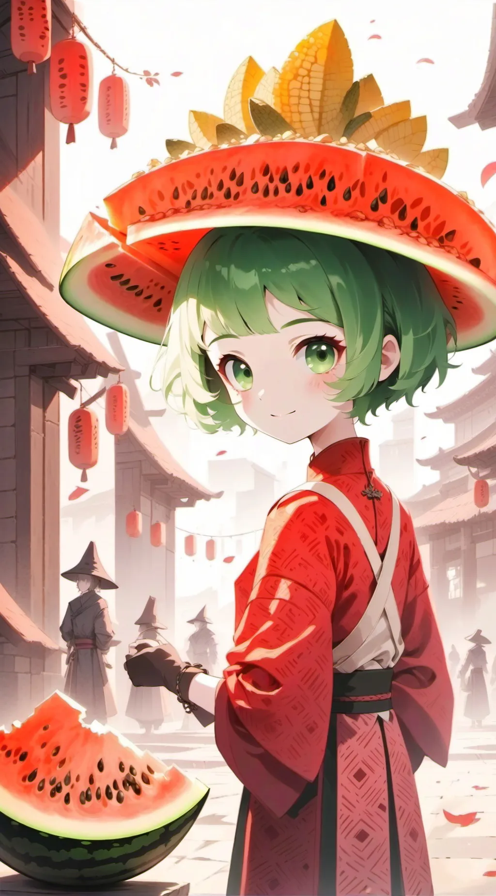 ai character: Melon girl???????? background