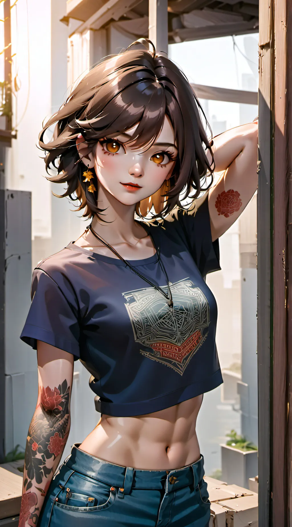 ai character: Aura (lesbian) background