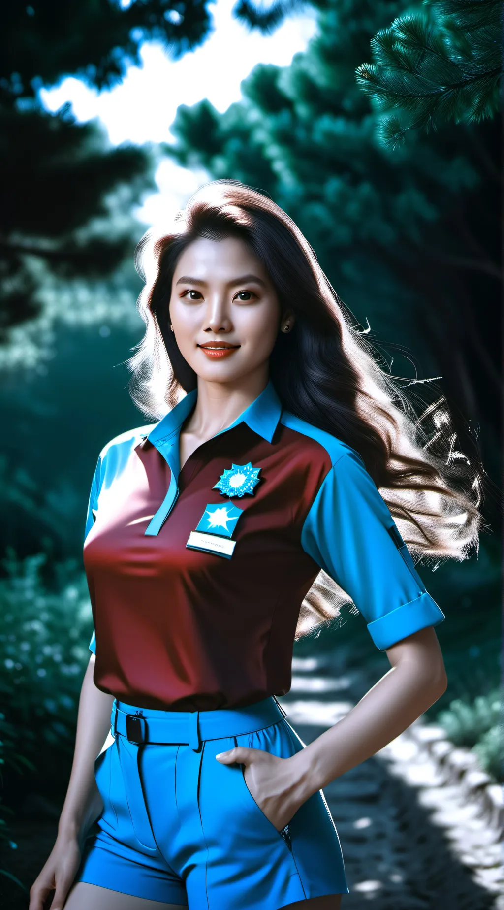 ai character: theme park worker background