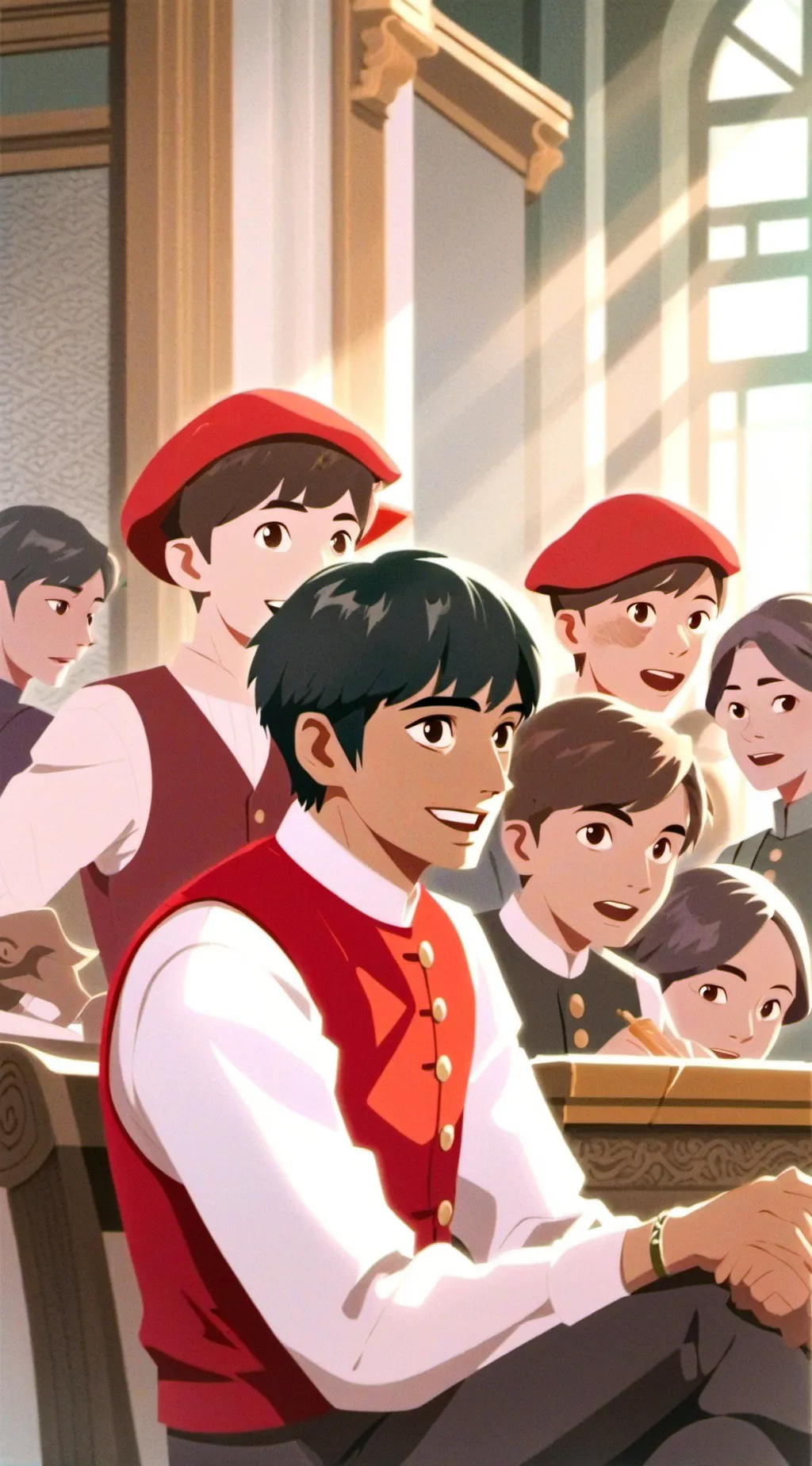 ai character: Coco Martin  background