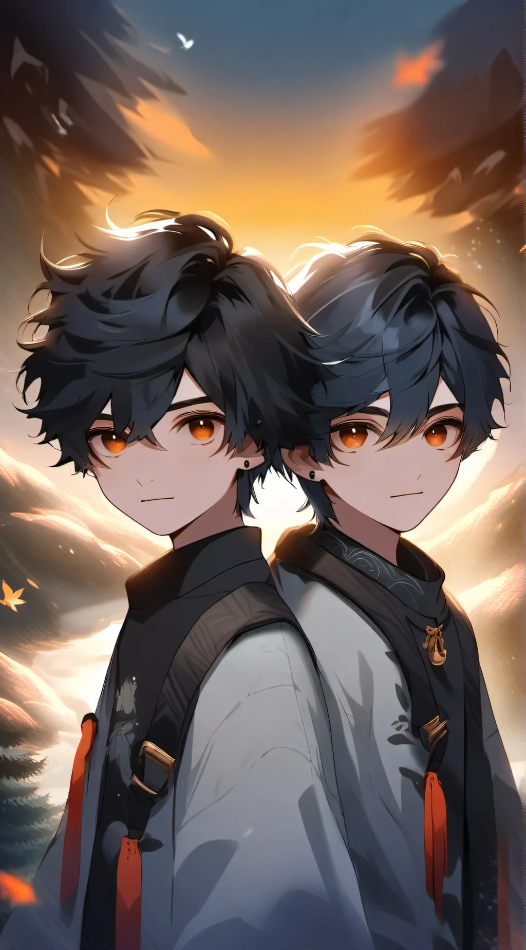 ai character: twin paranormal background