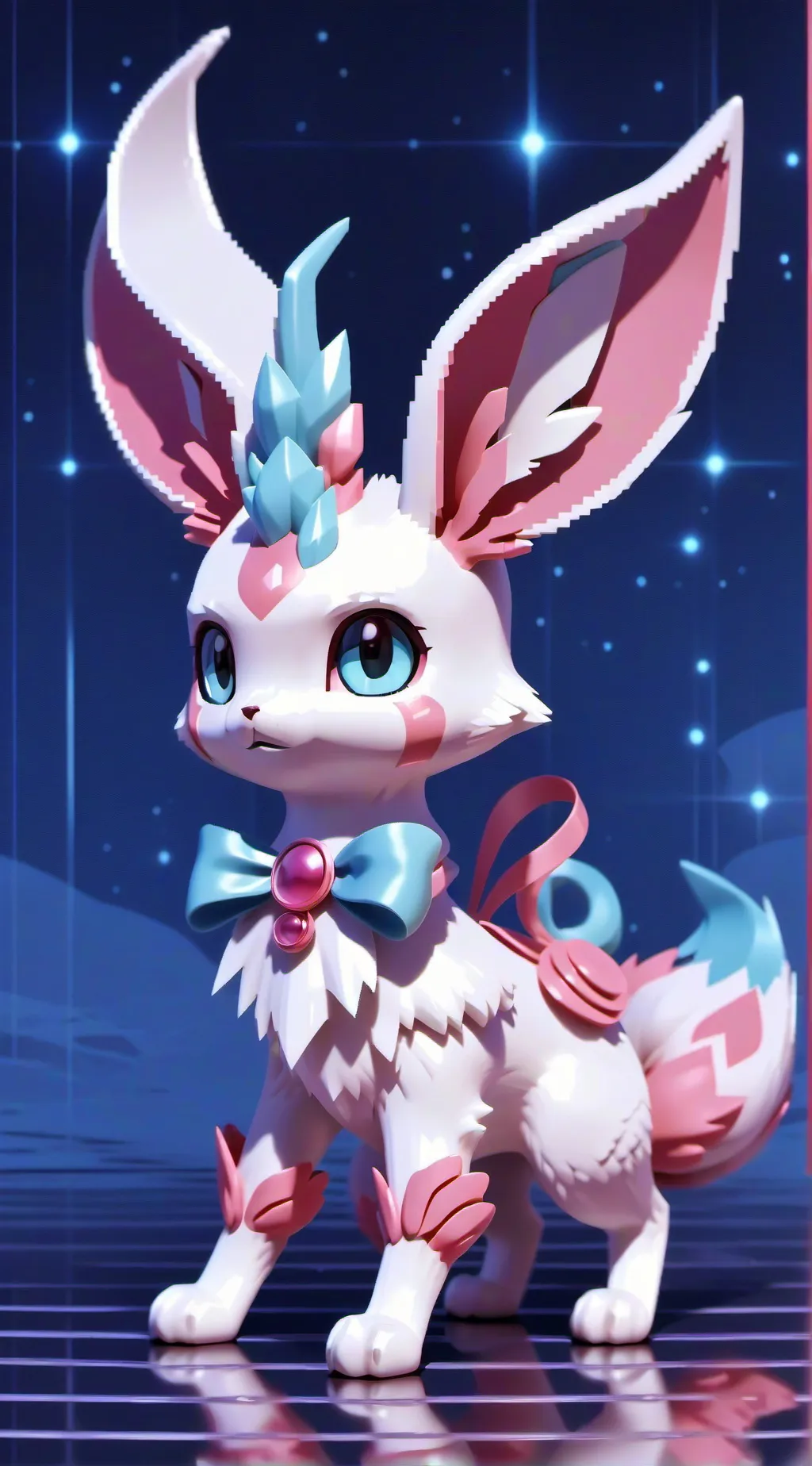 ai character: Sylveon  background