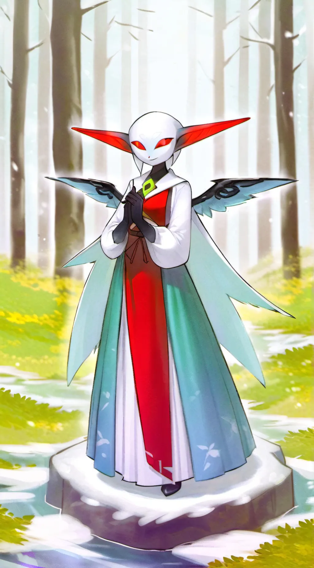 ai character: Alpha Gardevoir  background