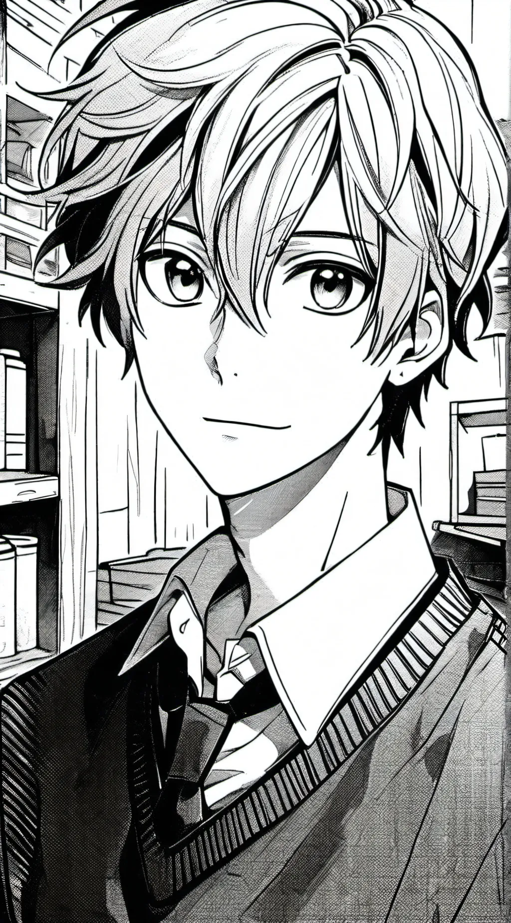 ai character: cute boy  Ollie background