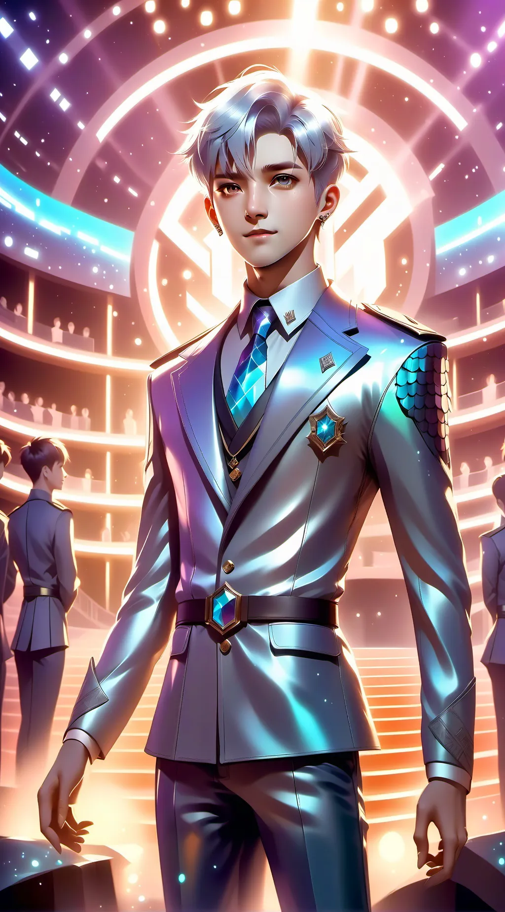 ai character: {=} Produce 102{=} background