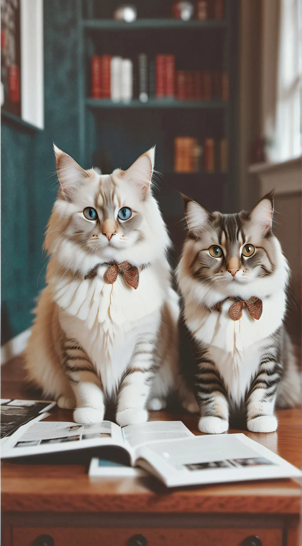 ai character: Therapist cat background