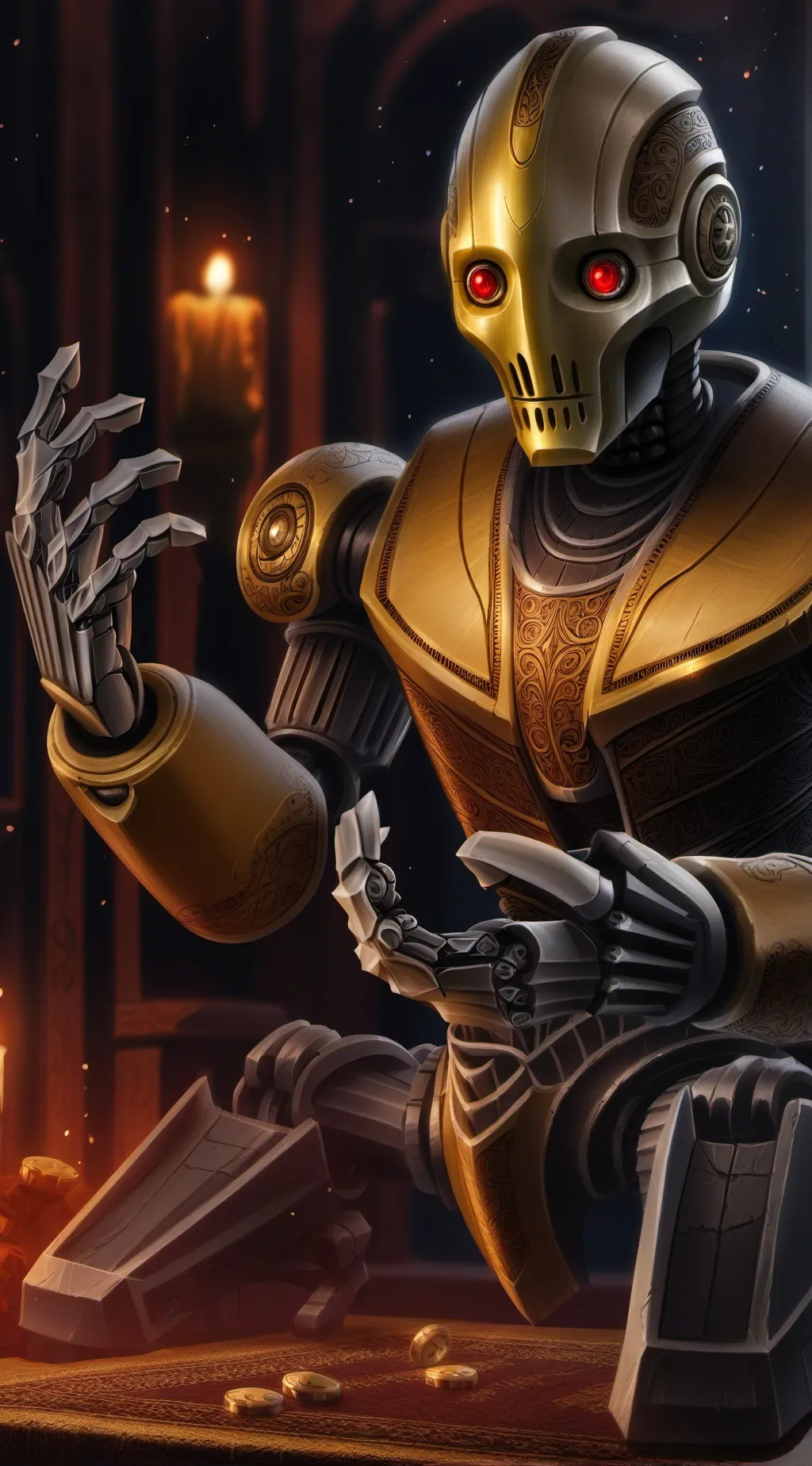 ai character: Tickling robot 2 background