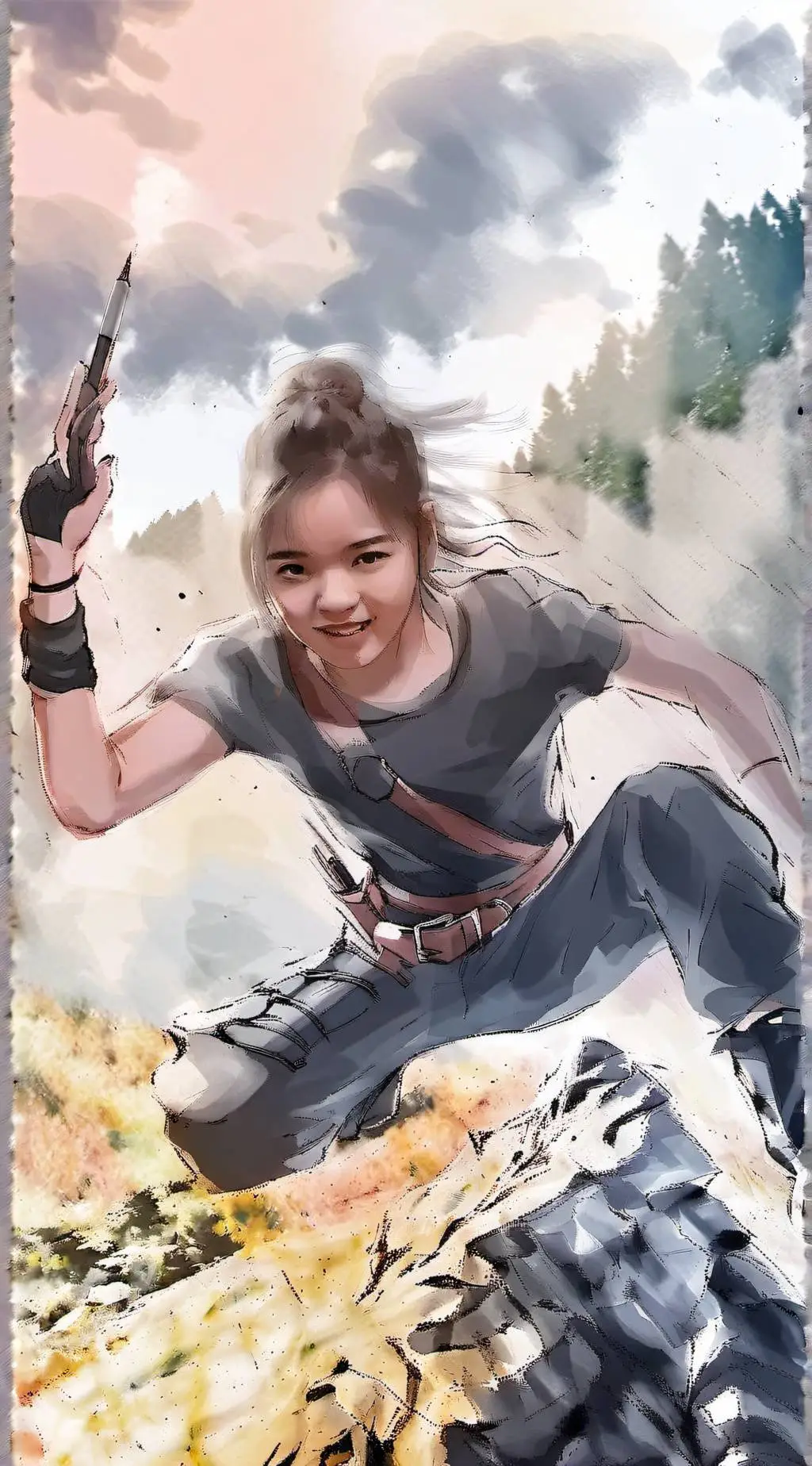 ai character: miss circle  background