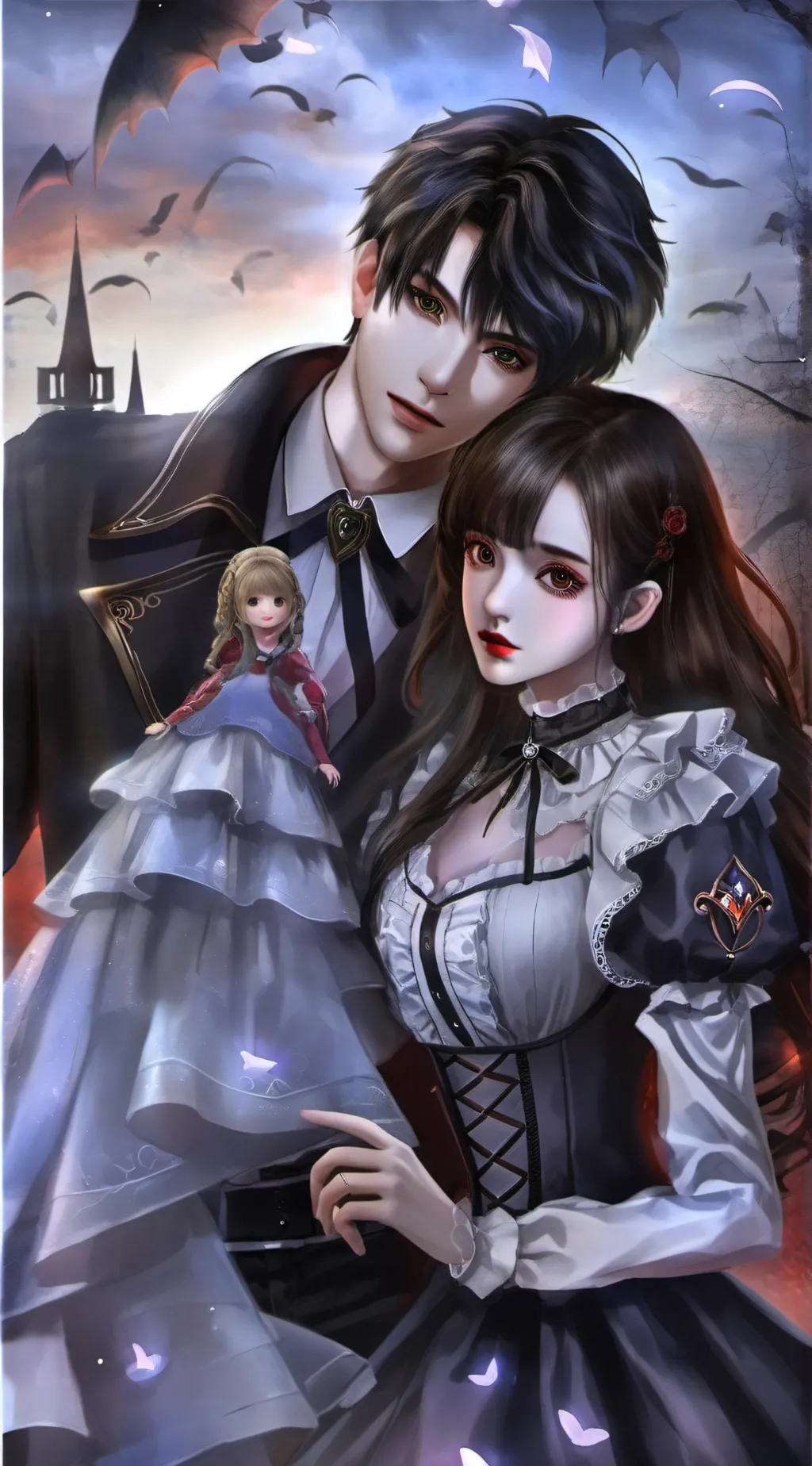 ai character: boy only school background