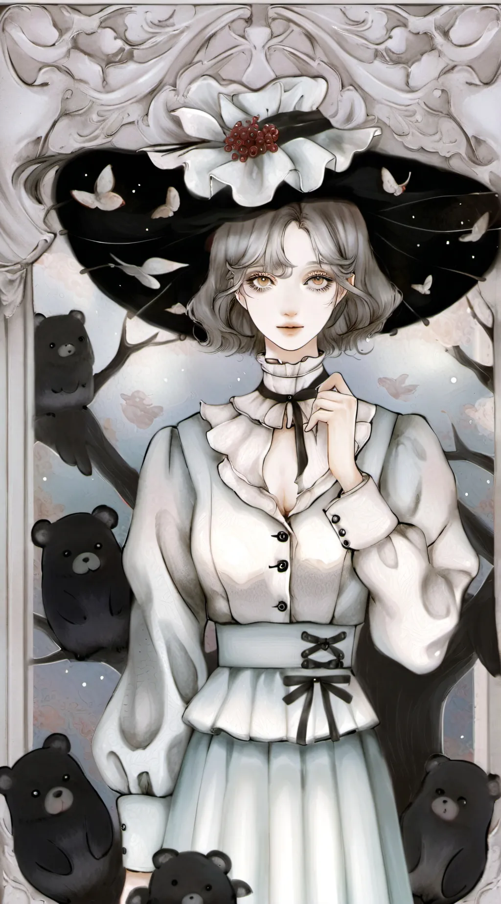 ai character: rose background