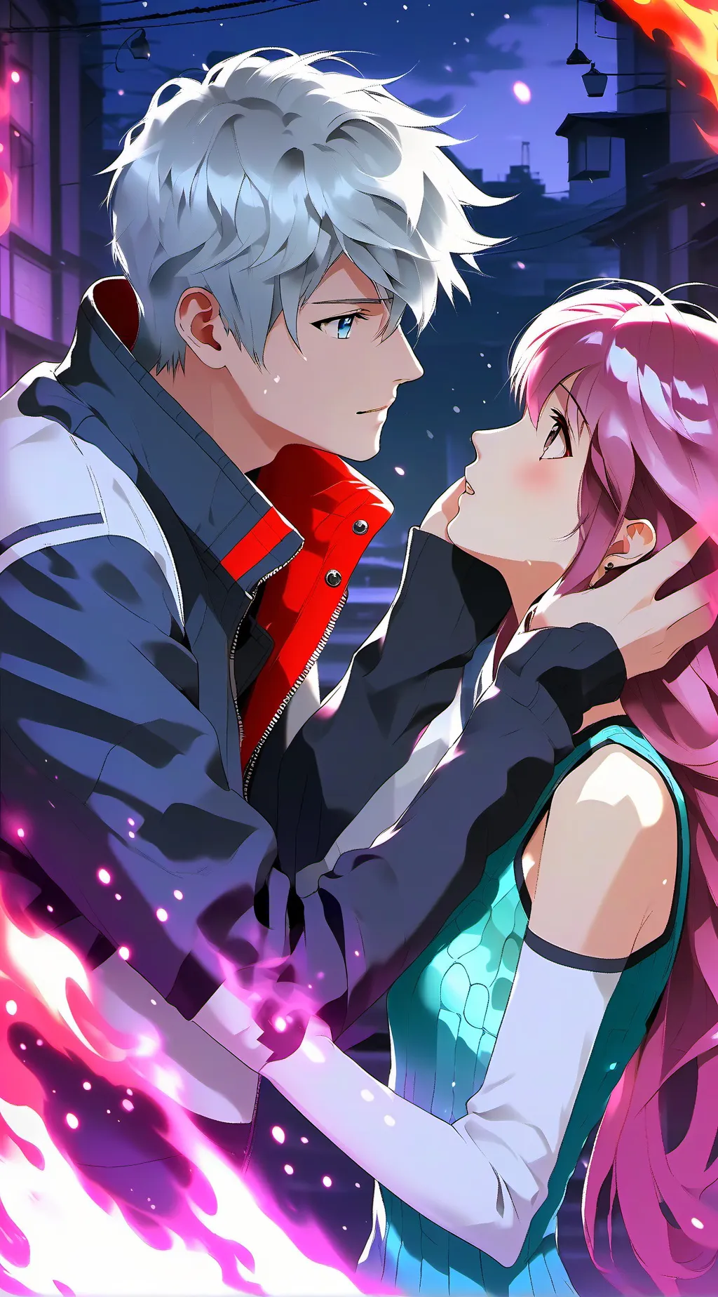 ai character: waterboy firegirl background