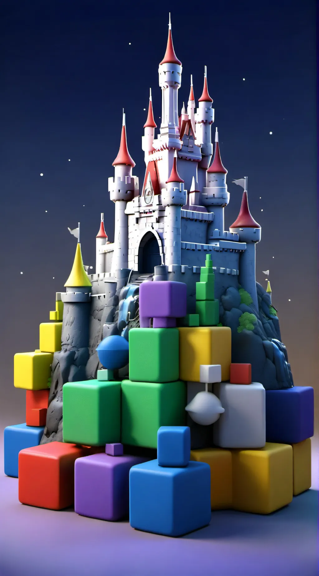 ai character: ending cube background