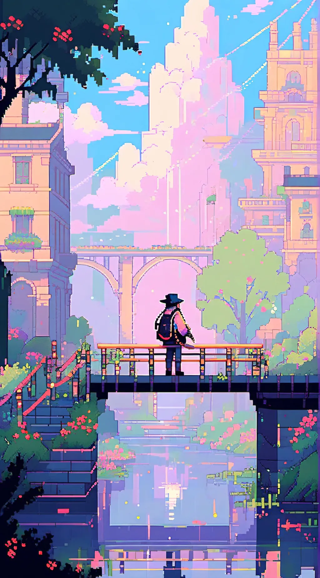 ai character: Smiling critters background