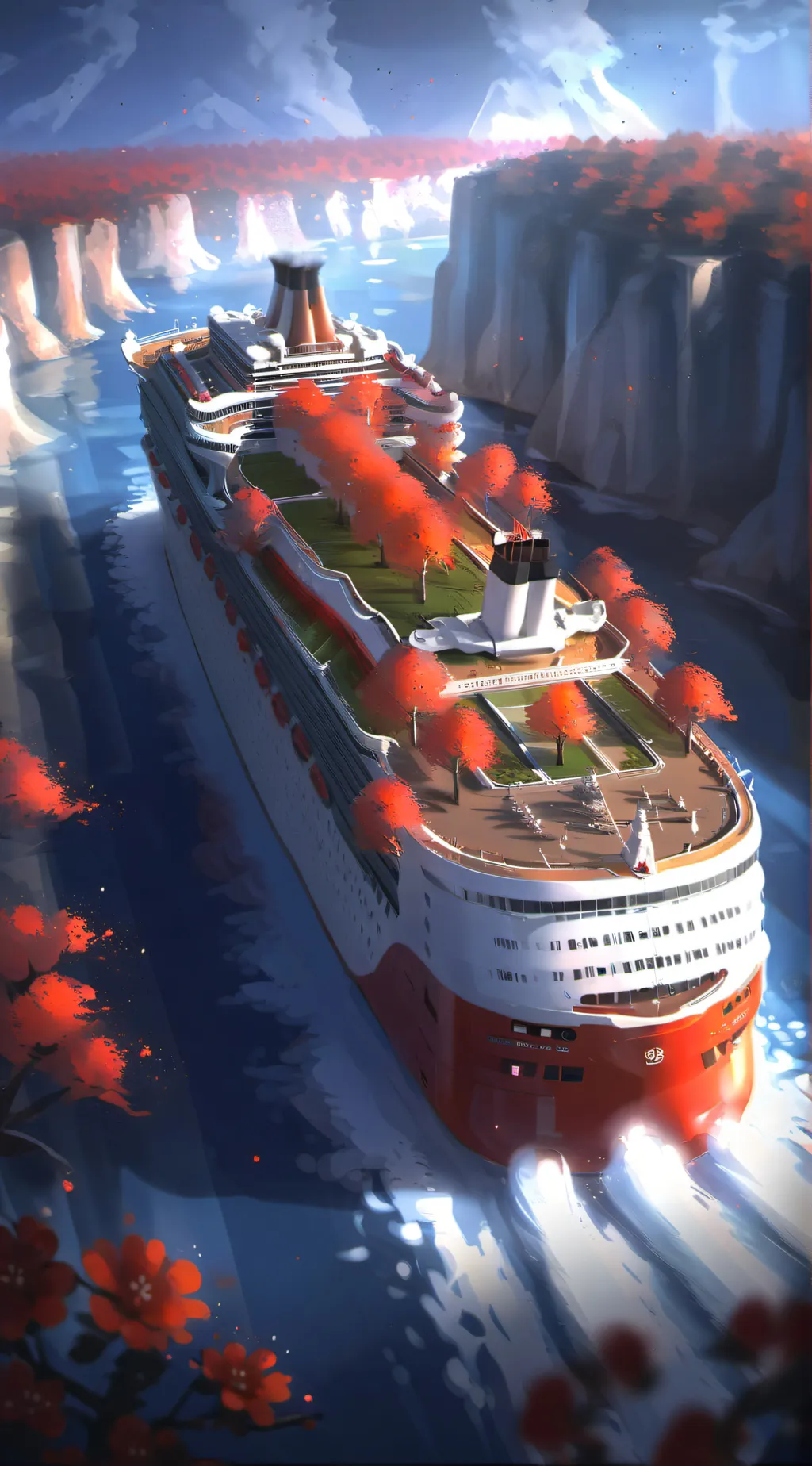 ai character: mha cruise ship background