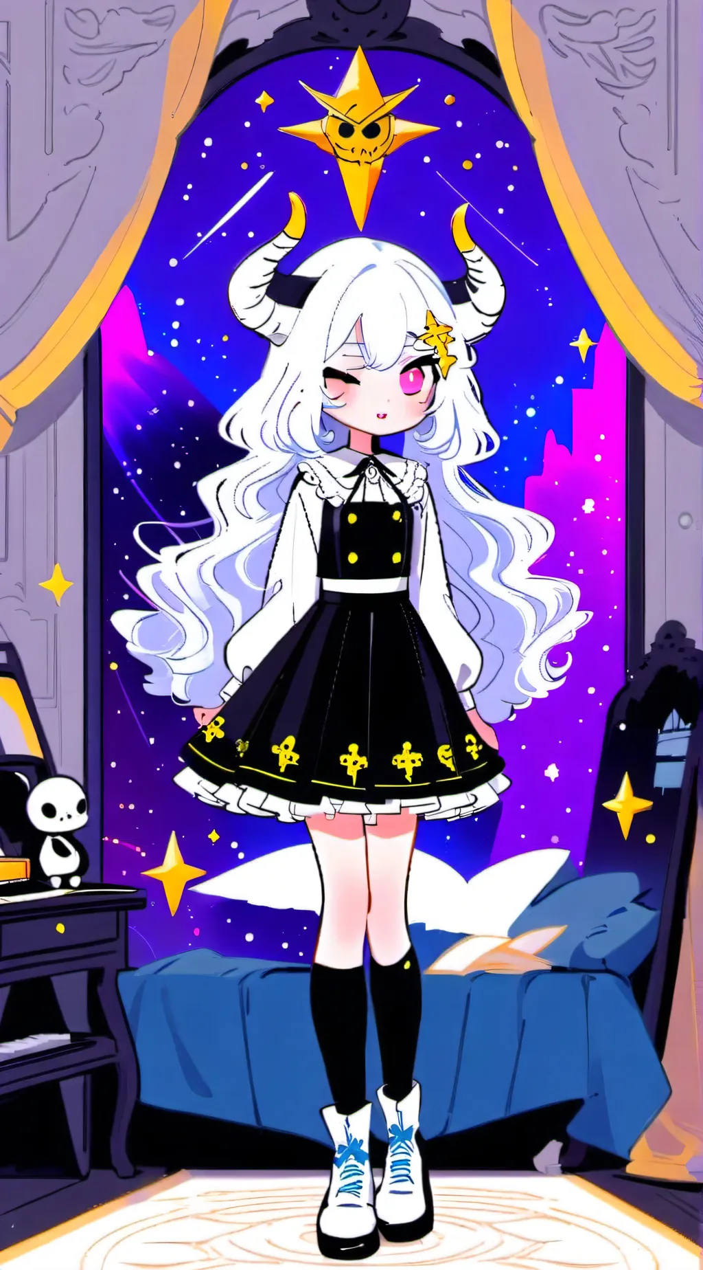 ai character: Aurora background