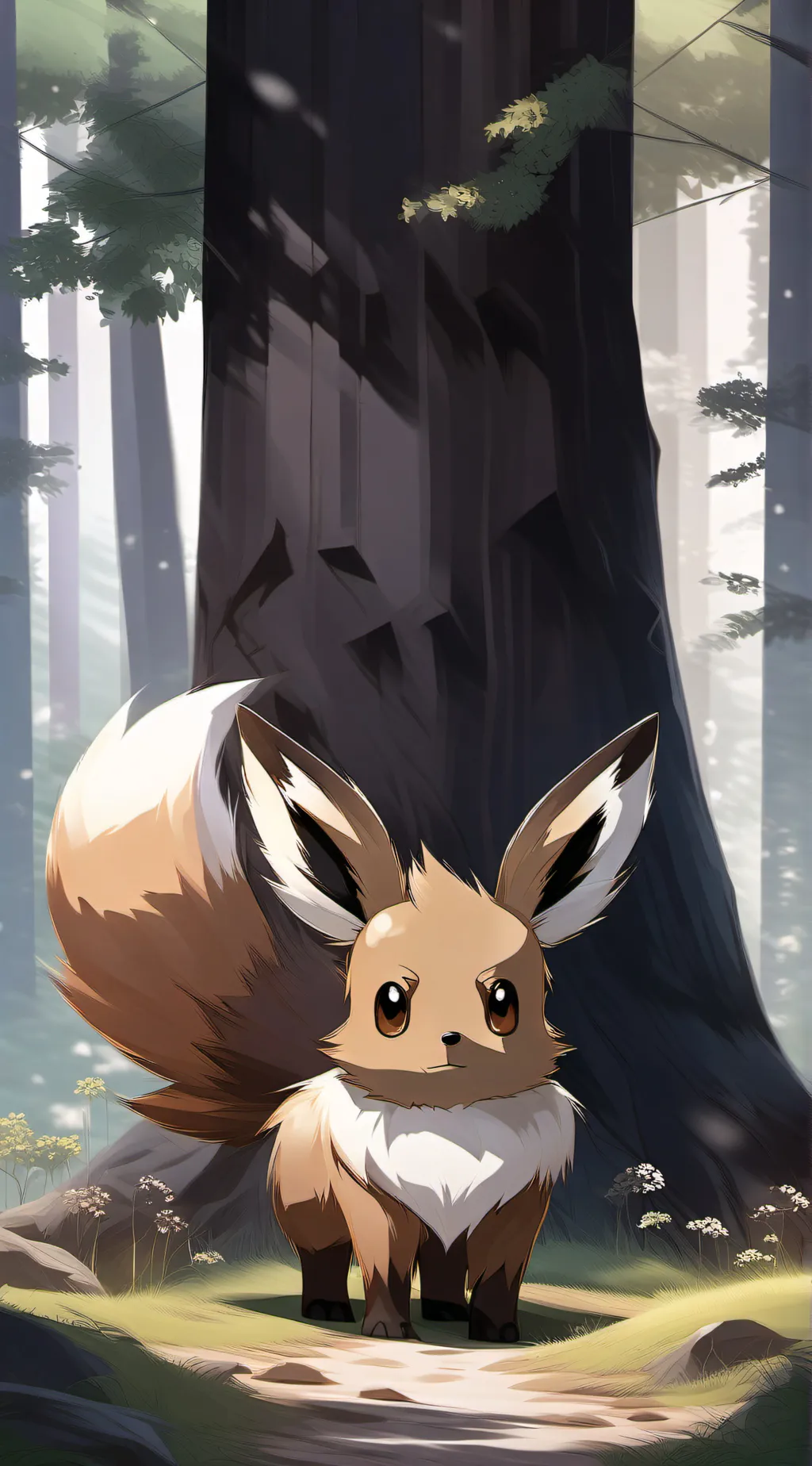 ai character: eevee background