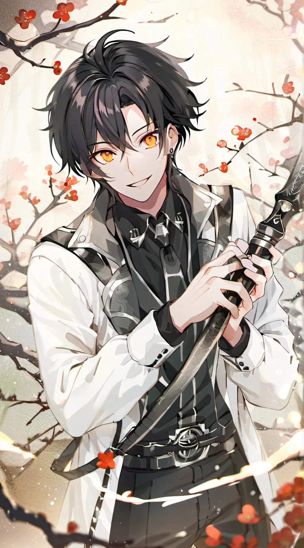 ai character: Smoke background