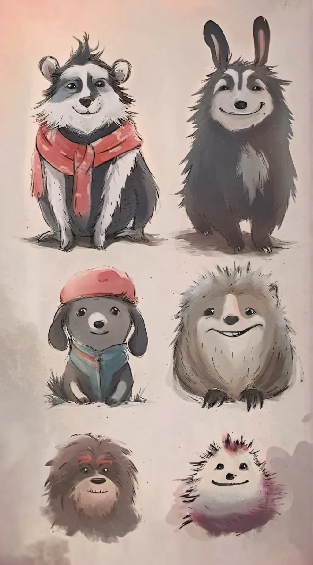 ai character: yn x dog dog smili background