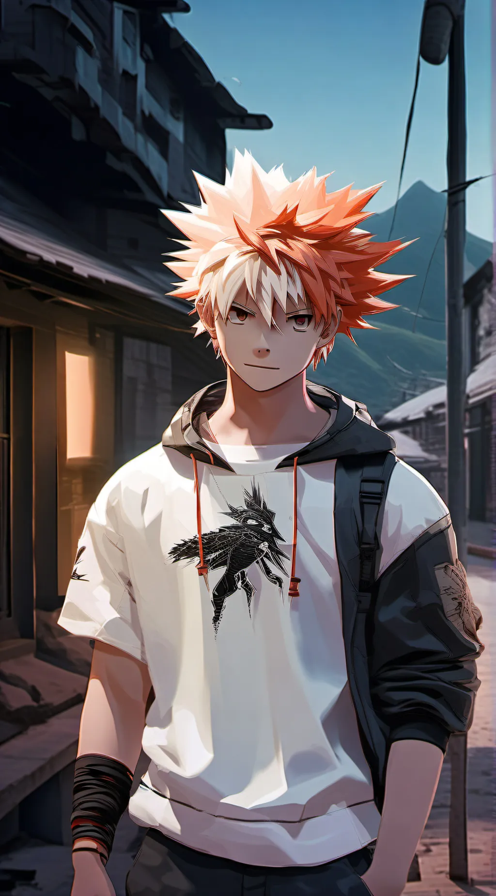 ai character: bakugo  background