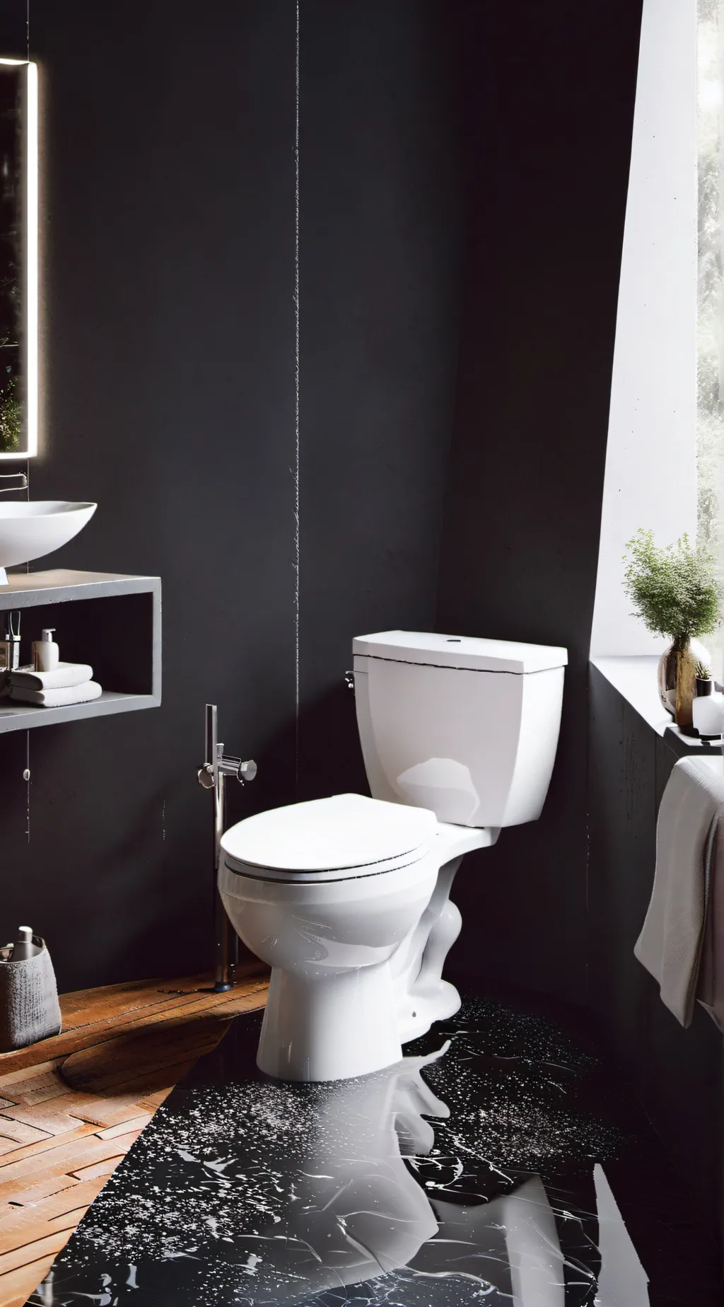 ai character: toilet background