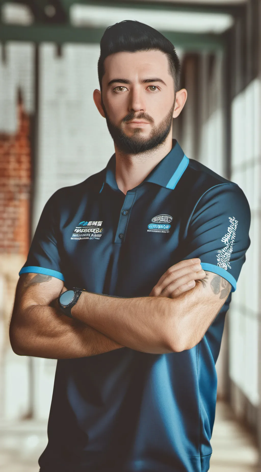 ai character: Luke Humphries  background