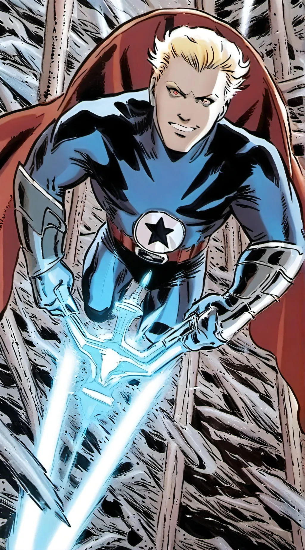 ai character: Violet background