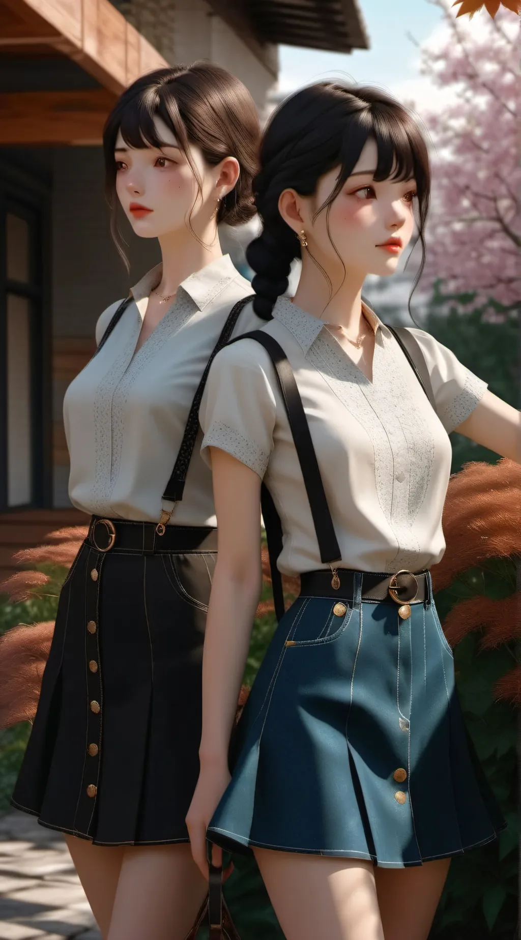 ai character: Lora and Luna background