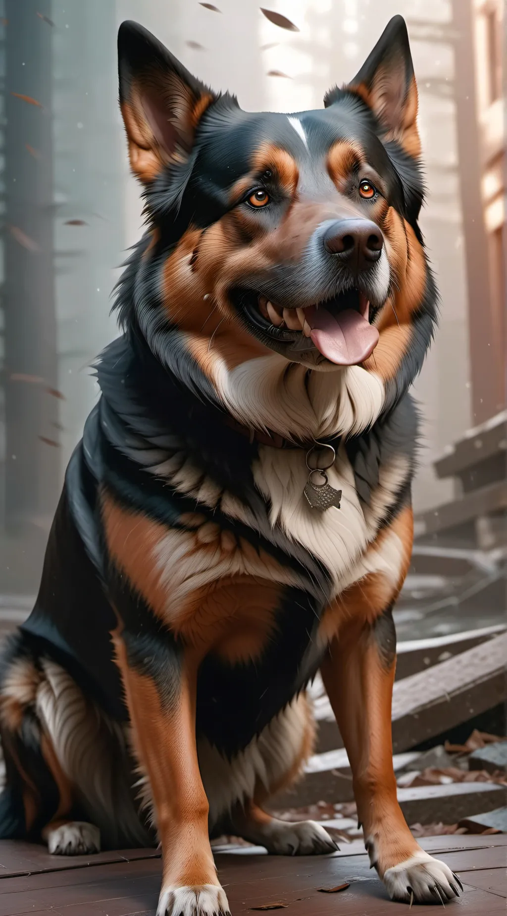 ai character: stray doggo background