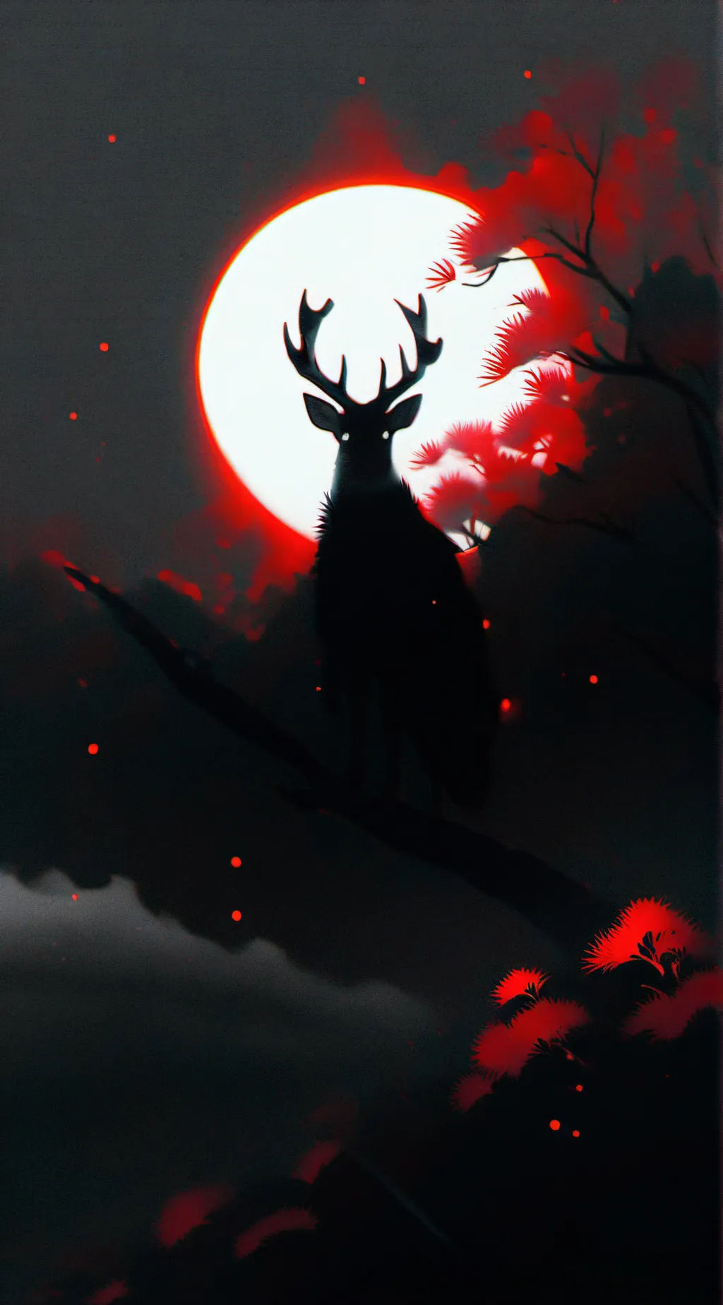 ai character: Wendigo forest background