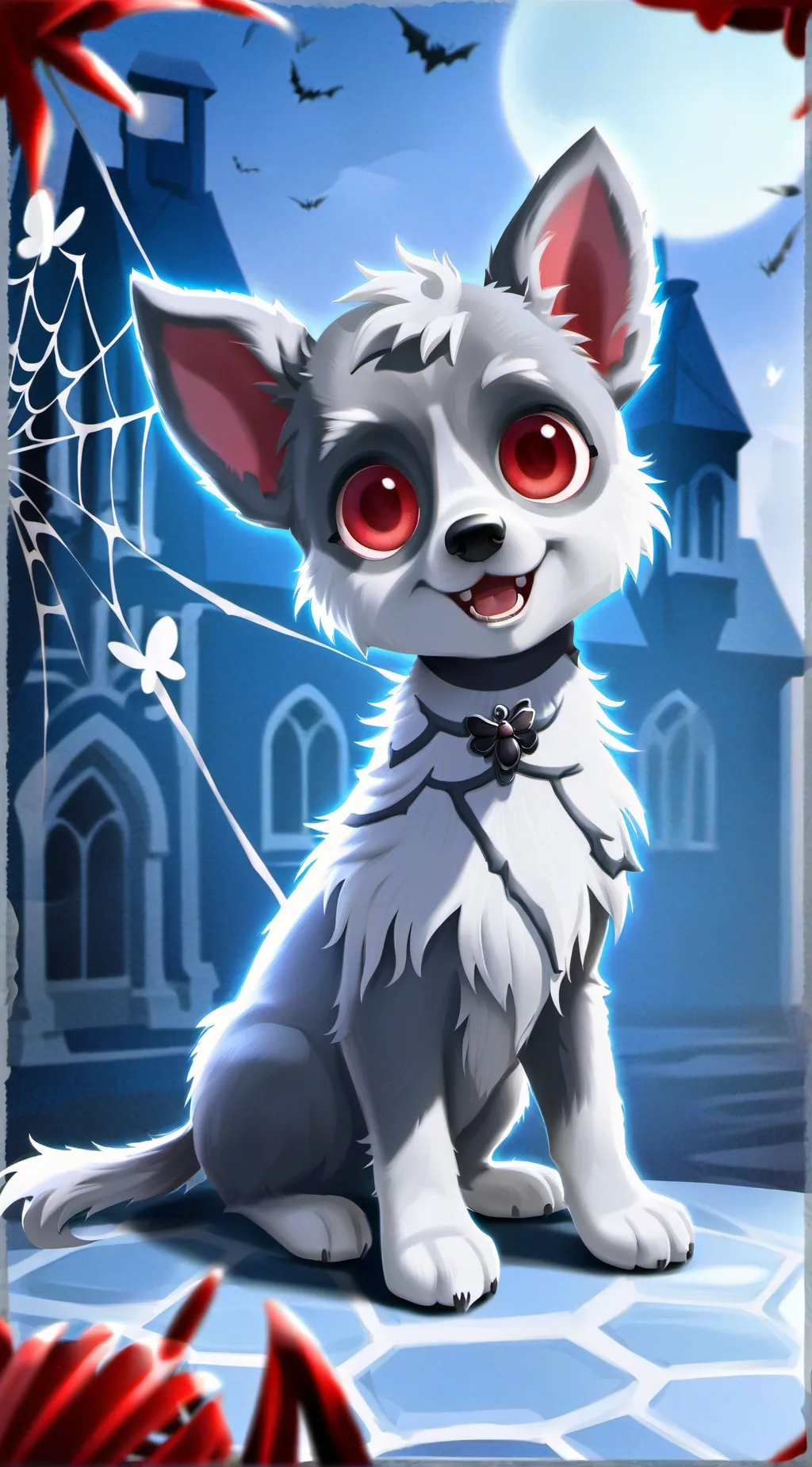 ai character: Violet background