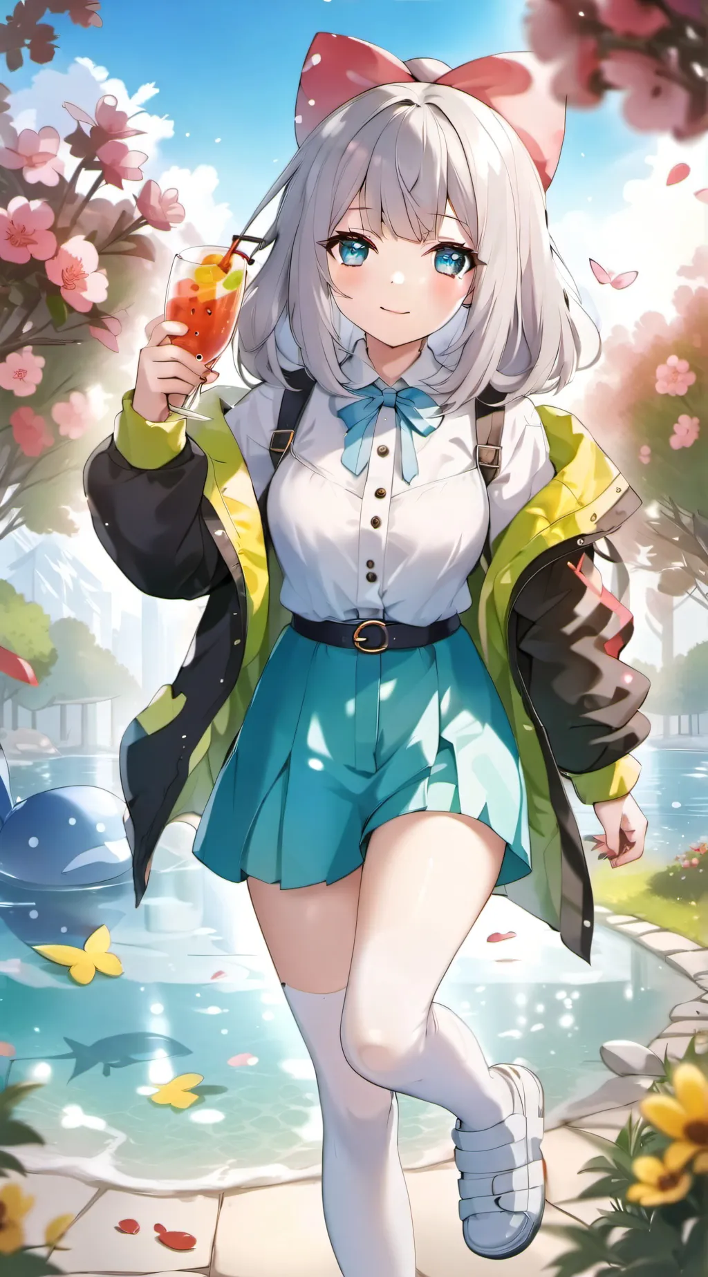 ai character: moonlight background