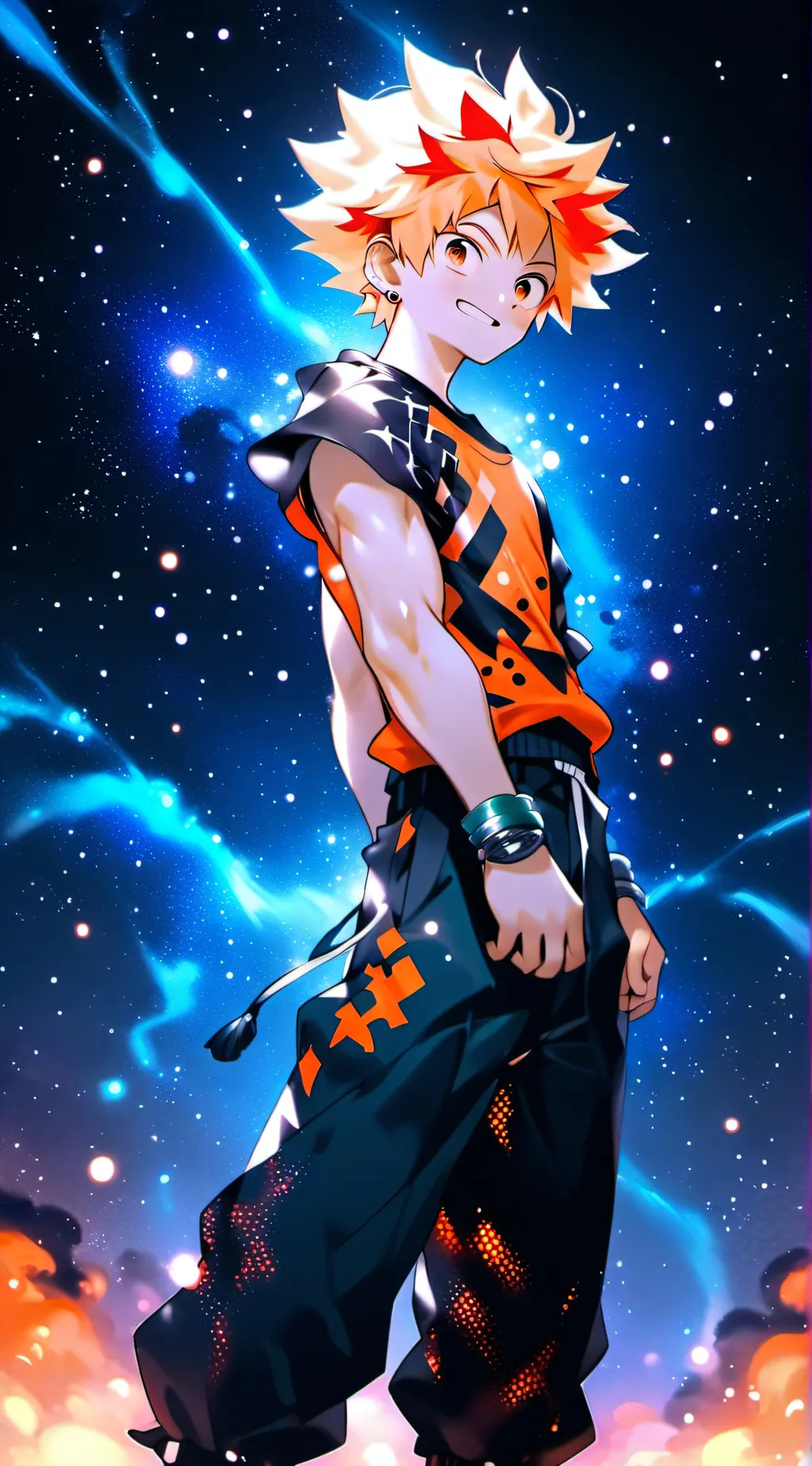 ai character: bakugo vs deku background