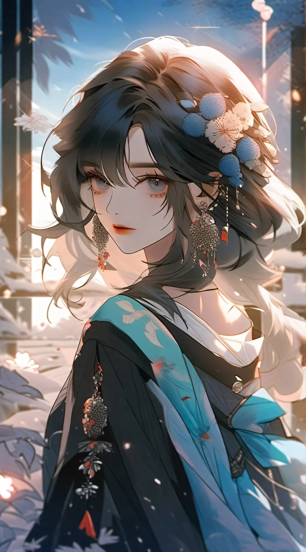 ai character: cute blueberry background