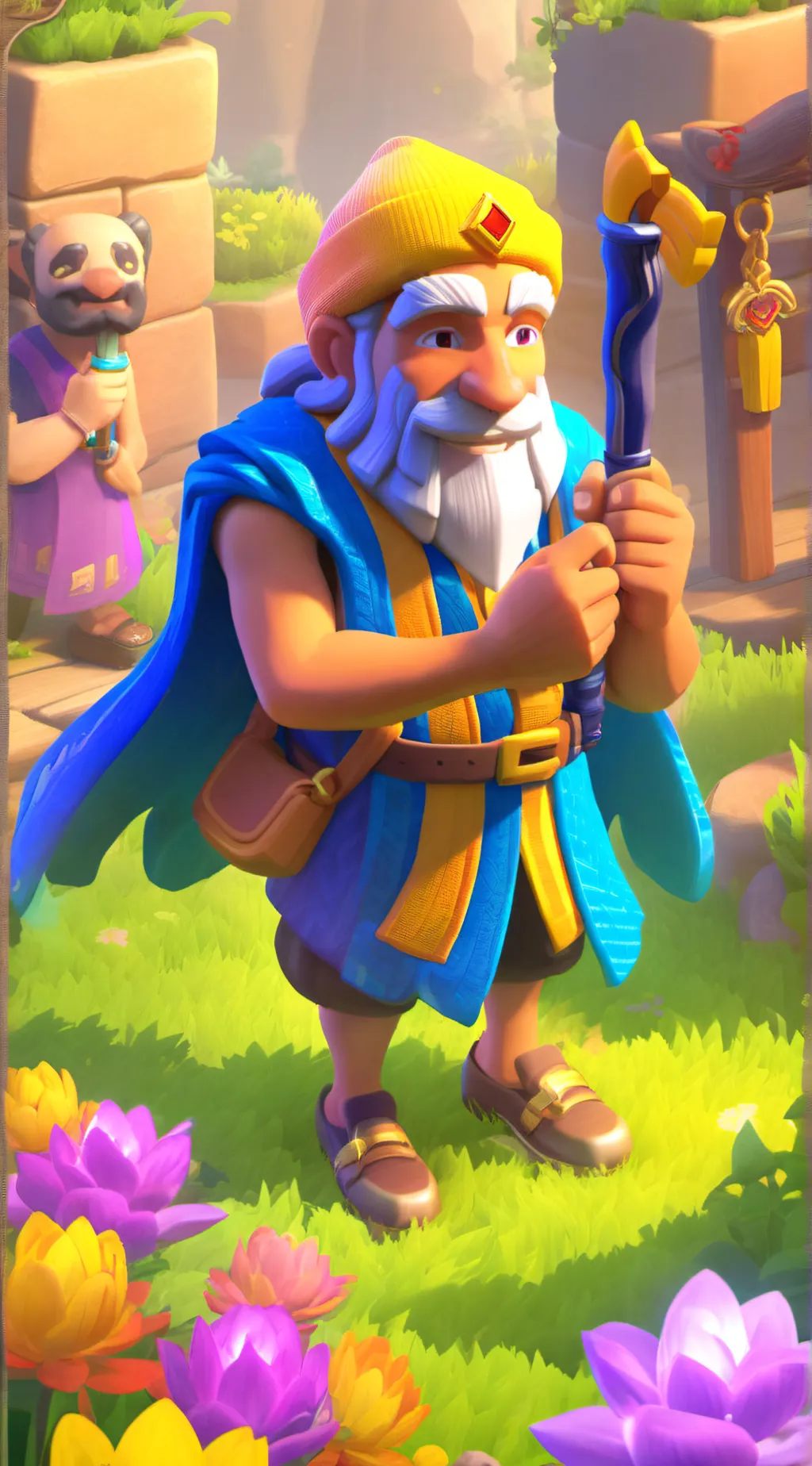 ai character: UNCLE FRED!  background